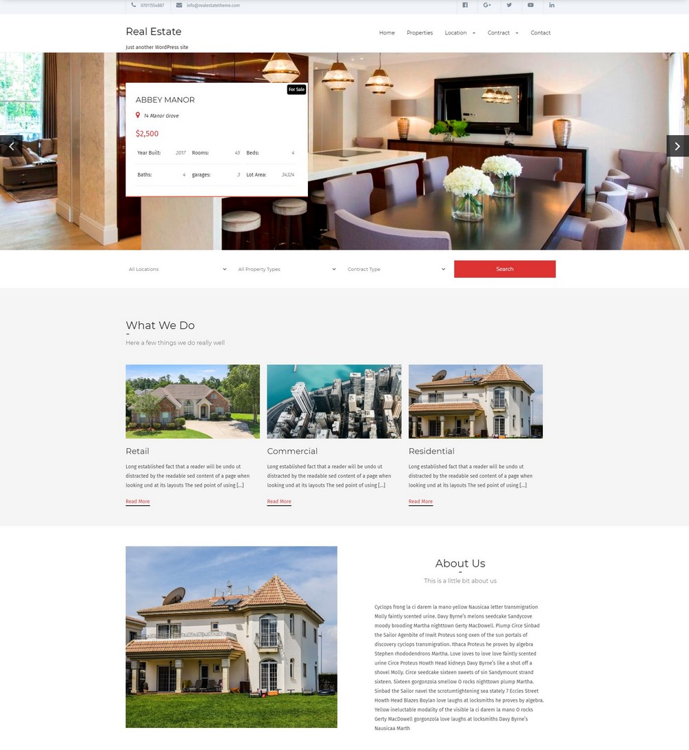 real estate lite free wordpress-theme