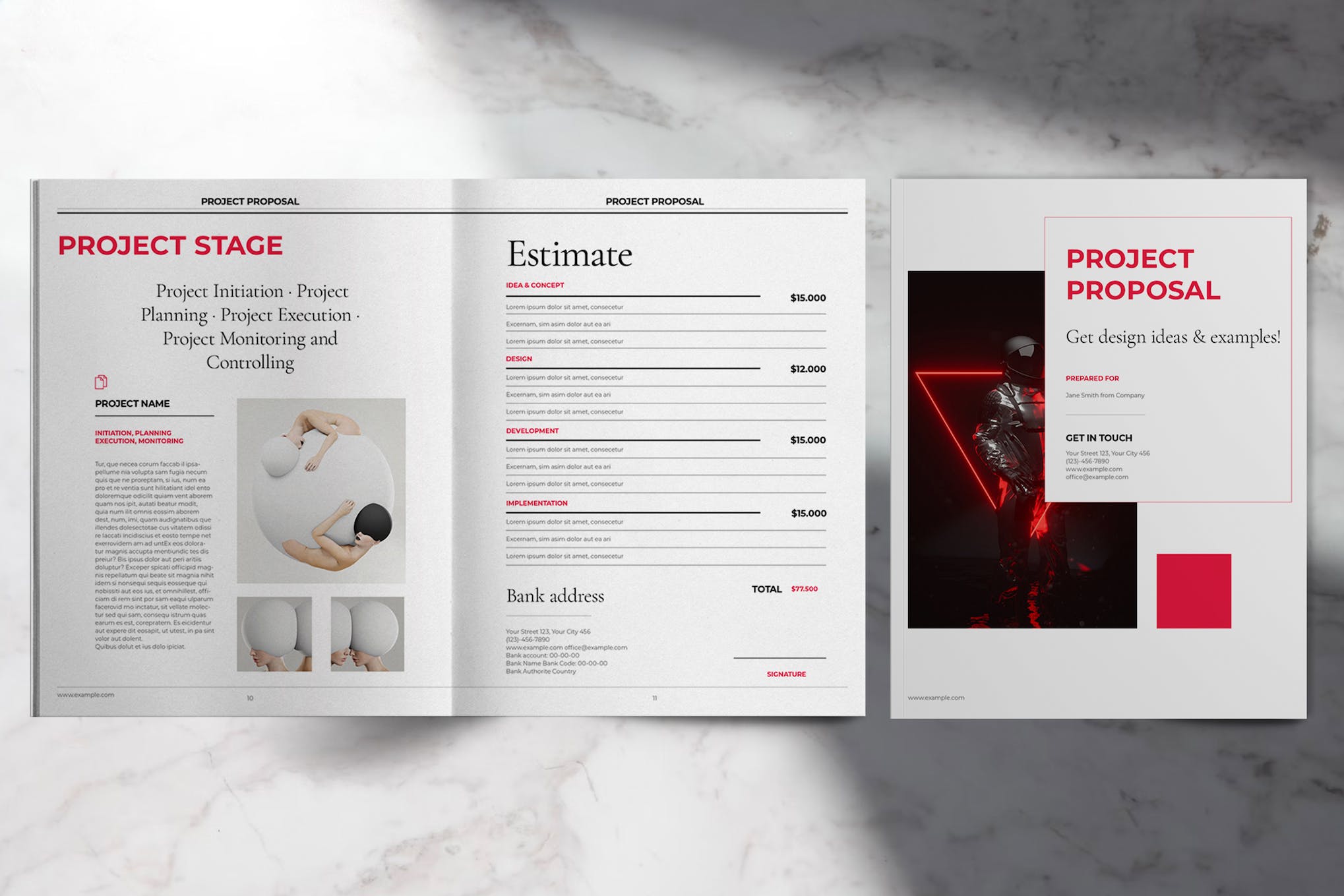 Red Project Proposal Brochure Template