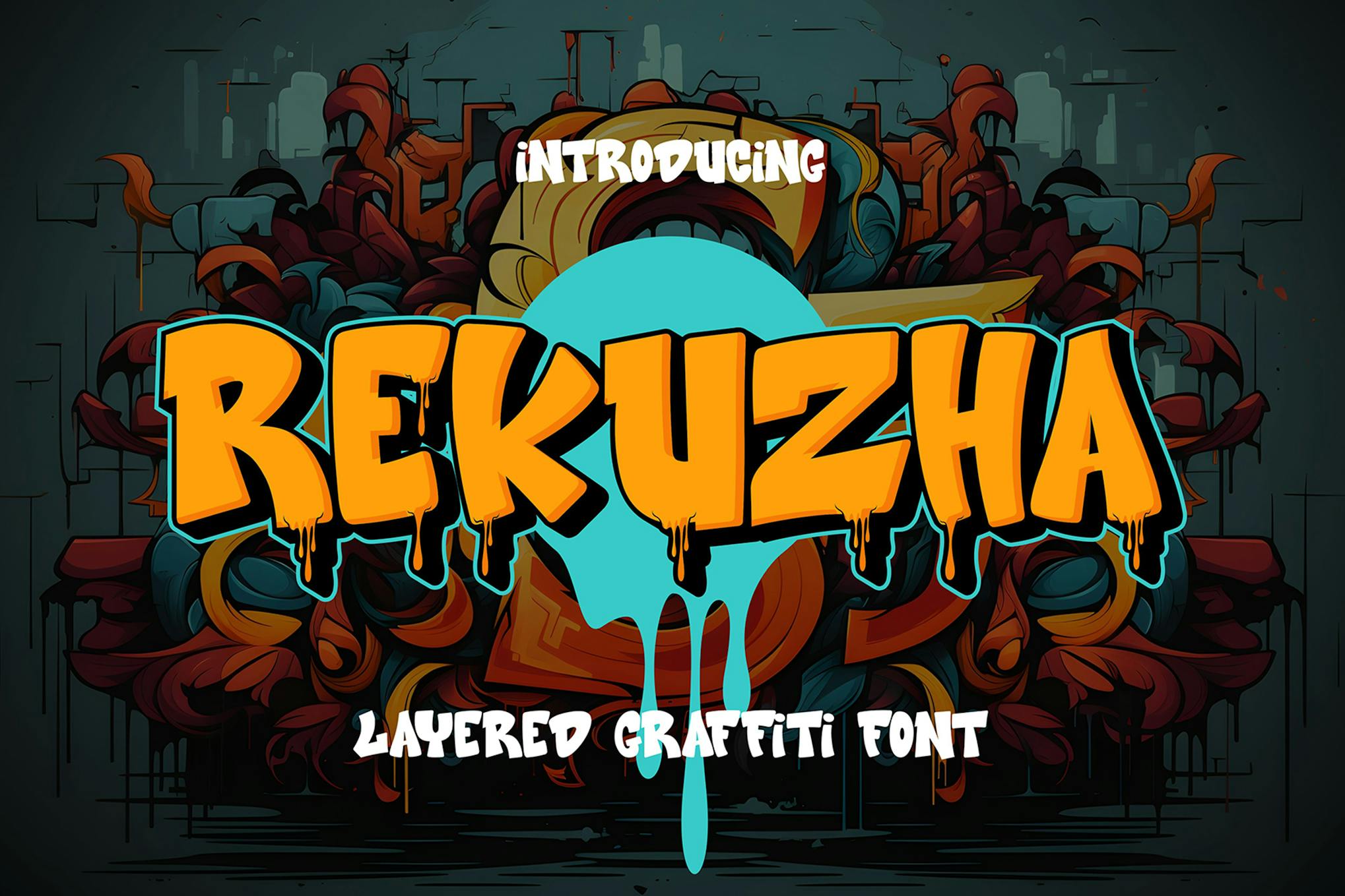 Rekuzha - Layered Graffiti Font