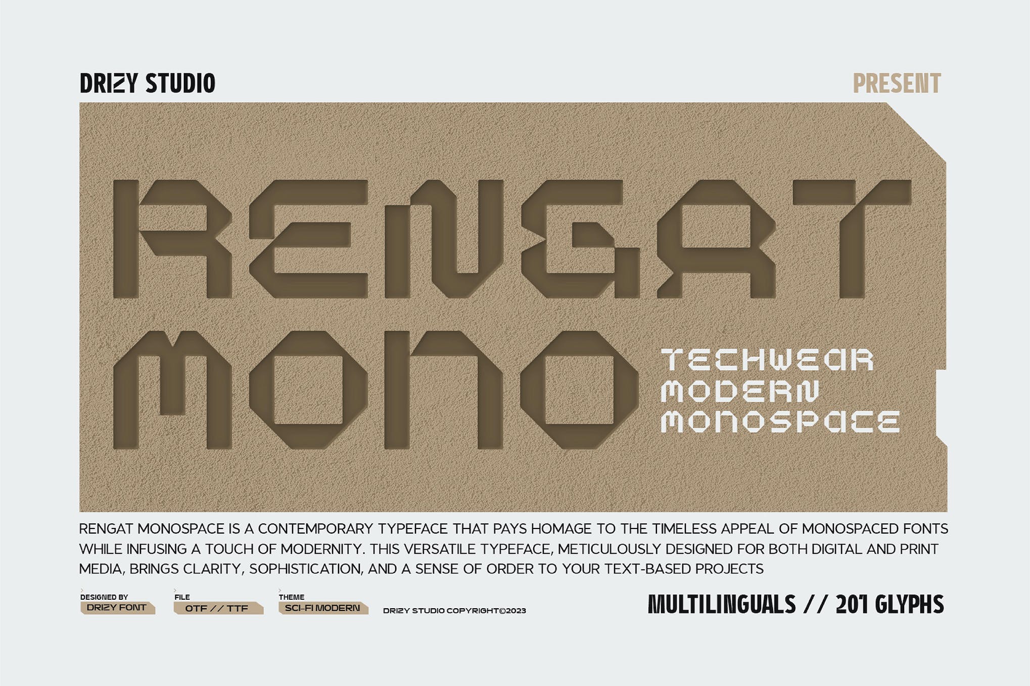 Rengat Mono Monospace Font