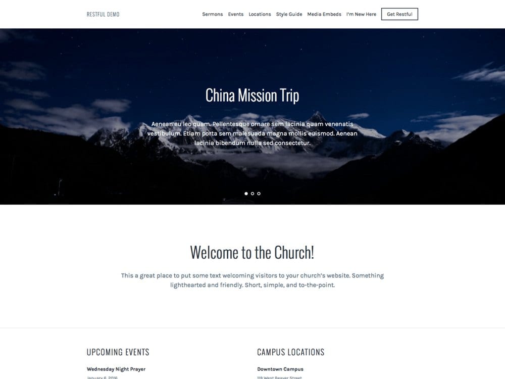 restful-Free-Church-WordPress-Theme