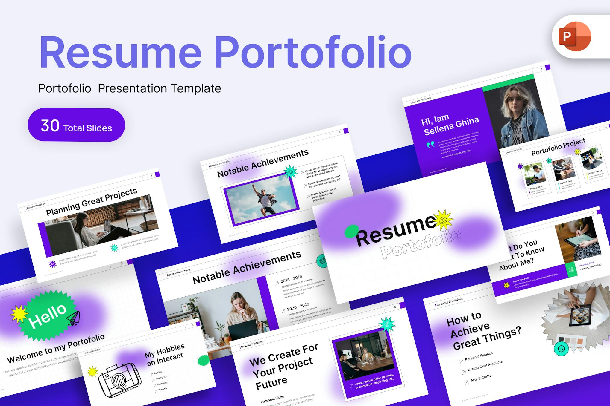 Resume Portfolio PowerPoint Template