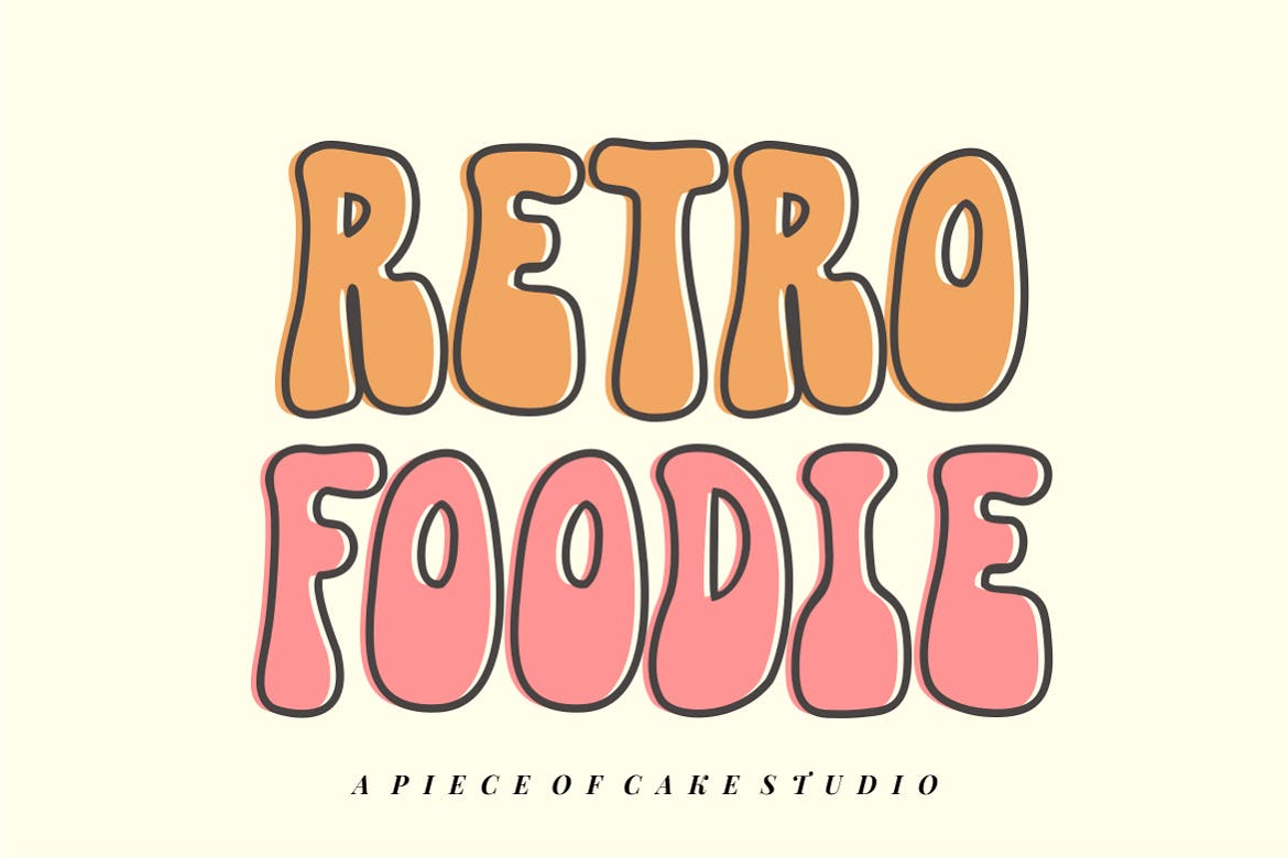 Retro Foodie Groovy Font