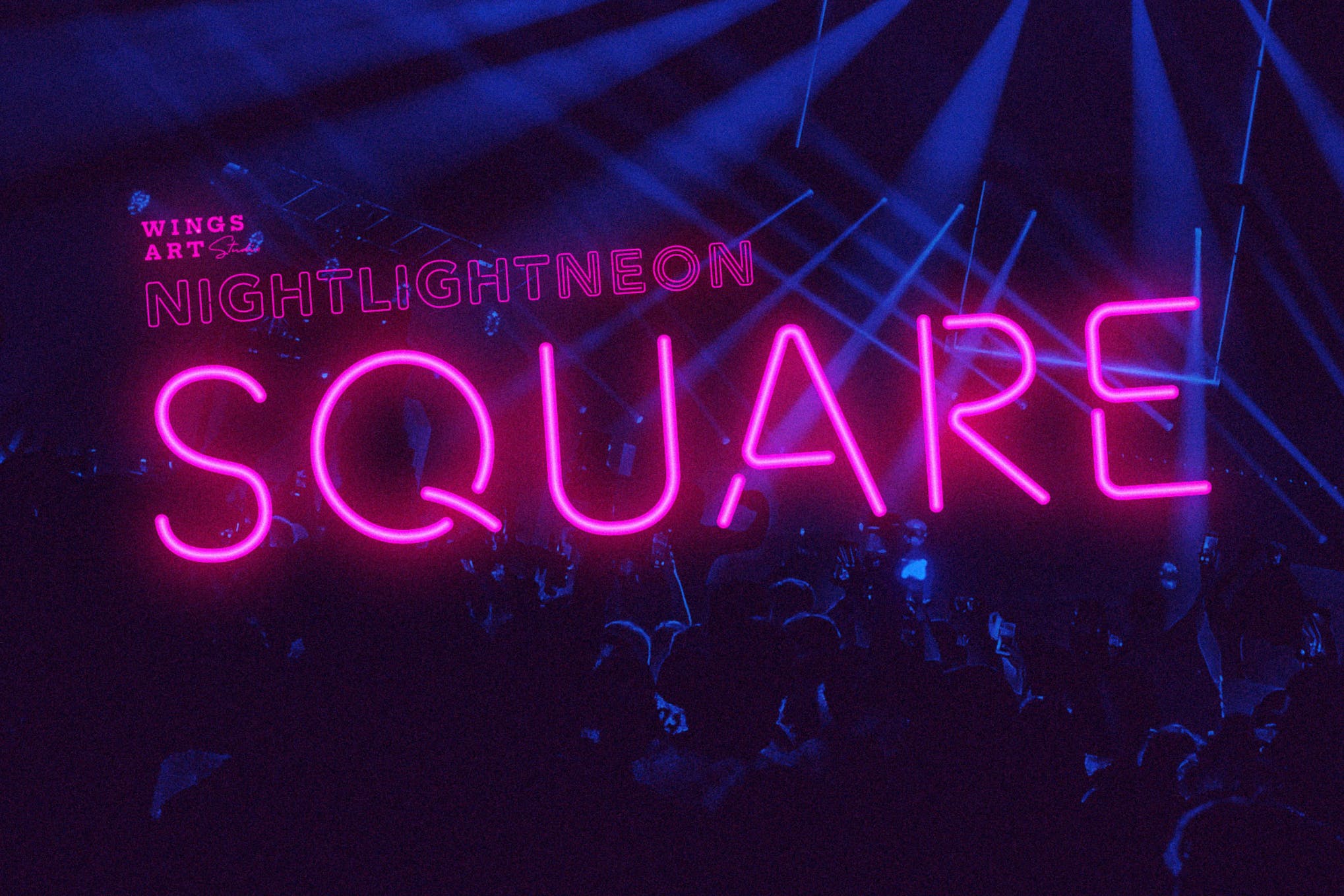 Retro Neon Square Style