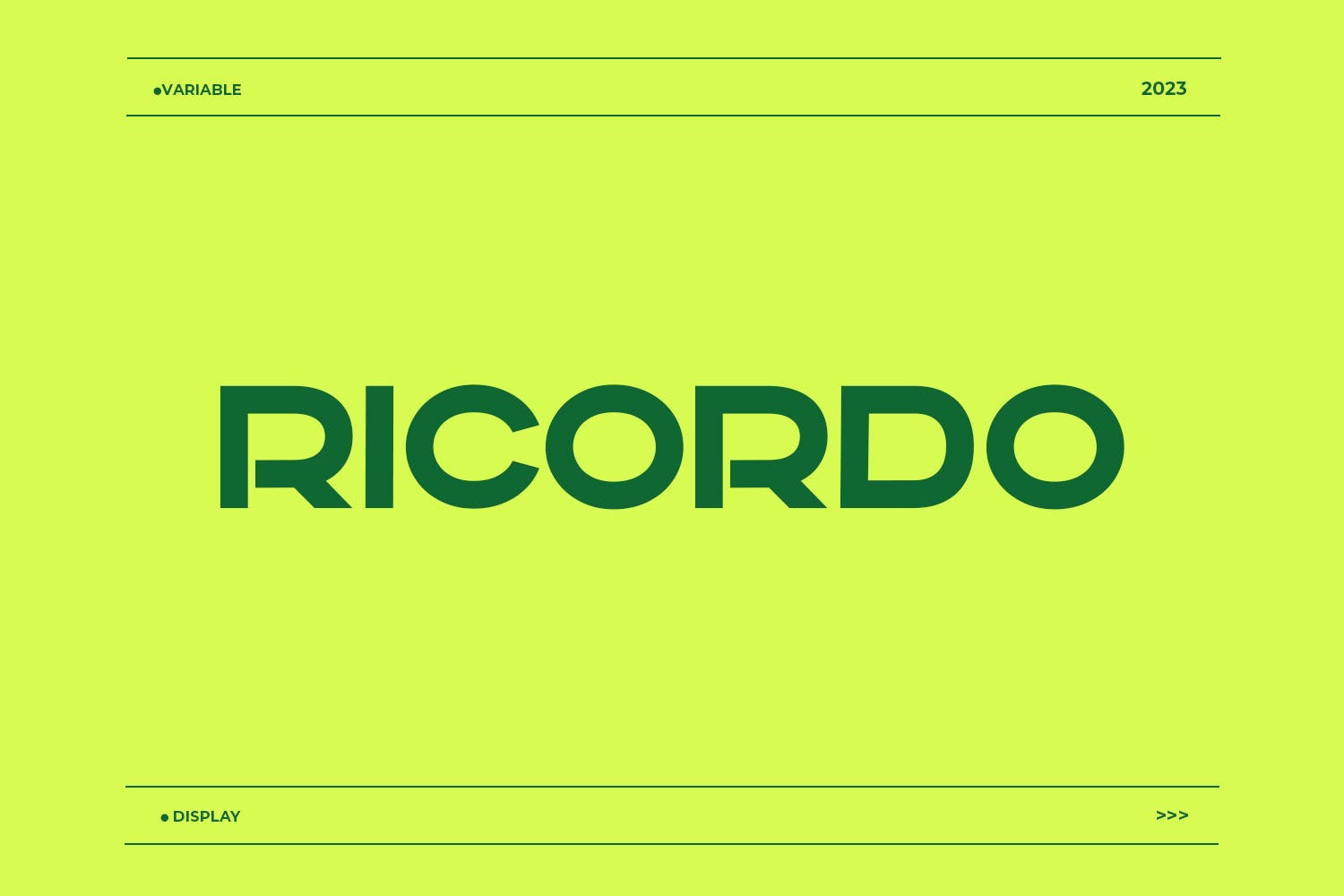 Ricordo Digital Font