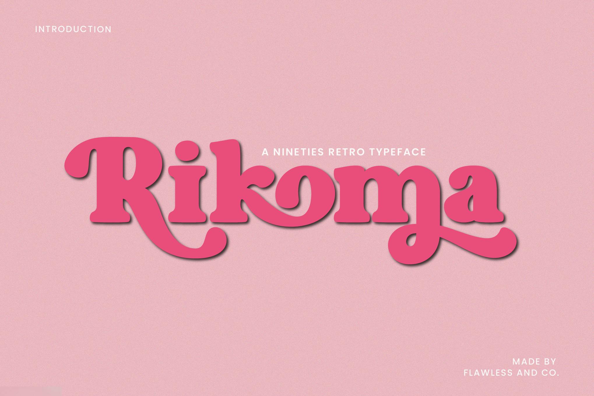 Rikoma - Groovy Retro Font