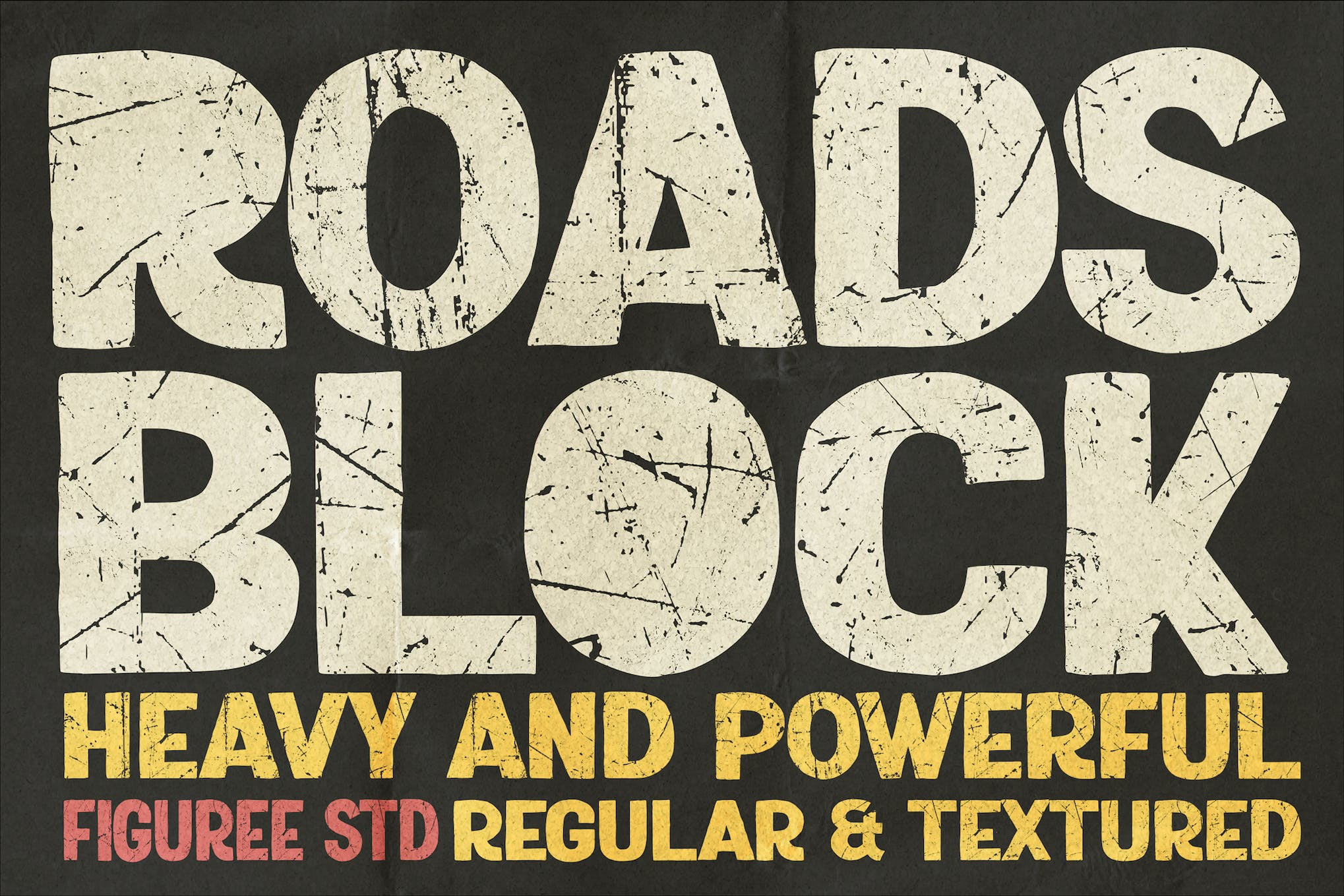 Roads Block Heavy Font