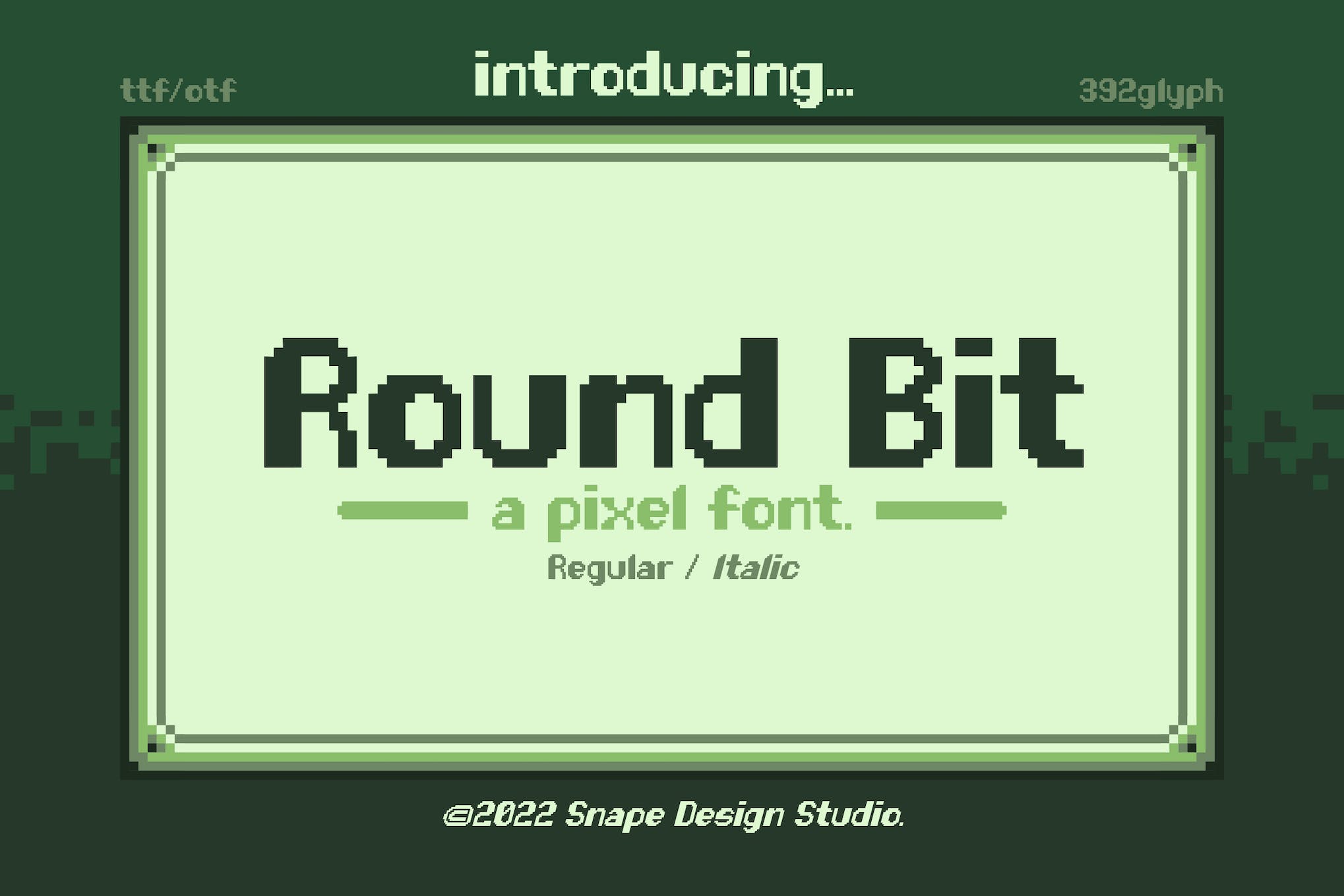 Round Bit Pixel Typeface