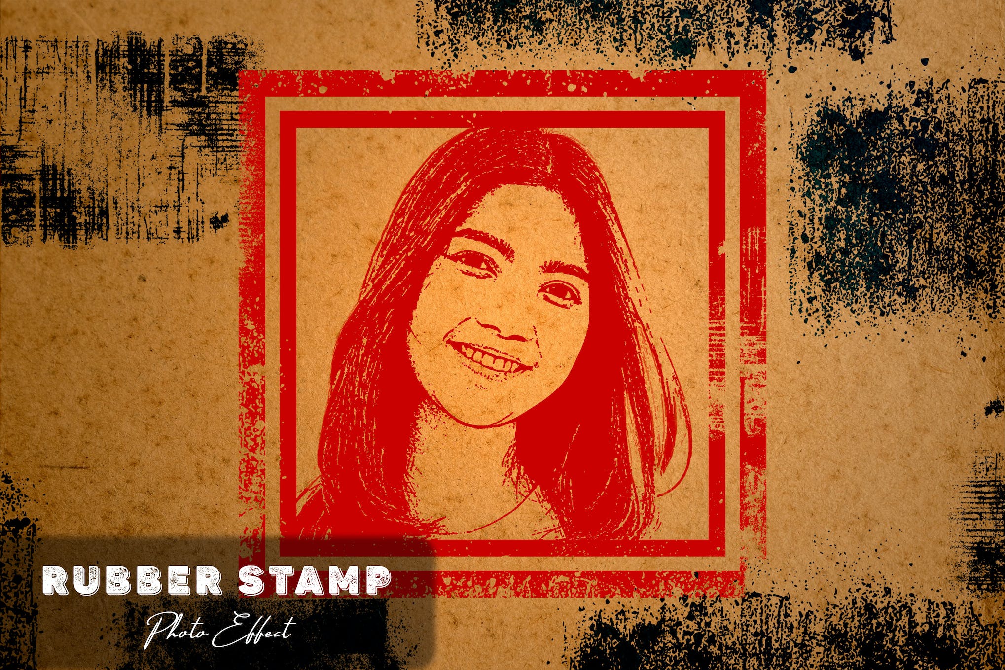 Rubber Stamp Photoshop Action