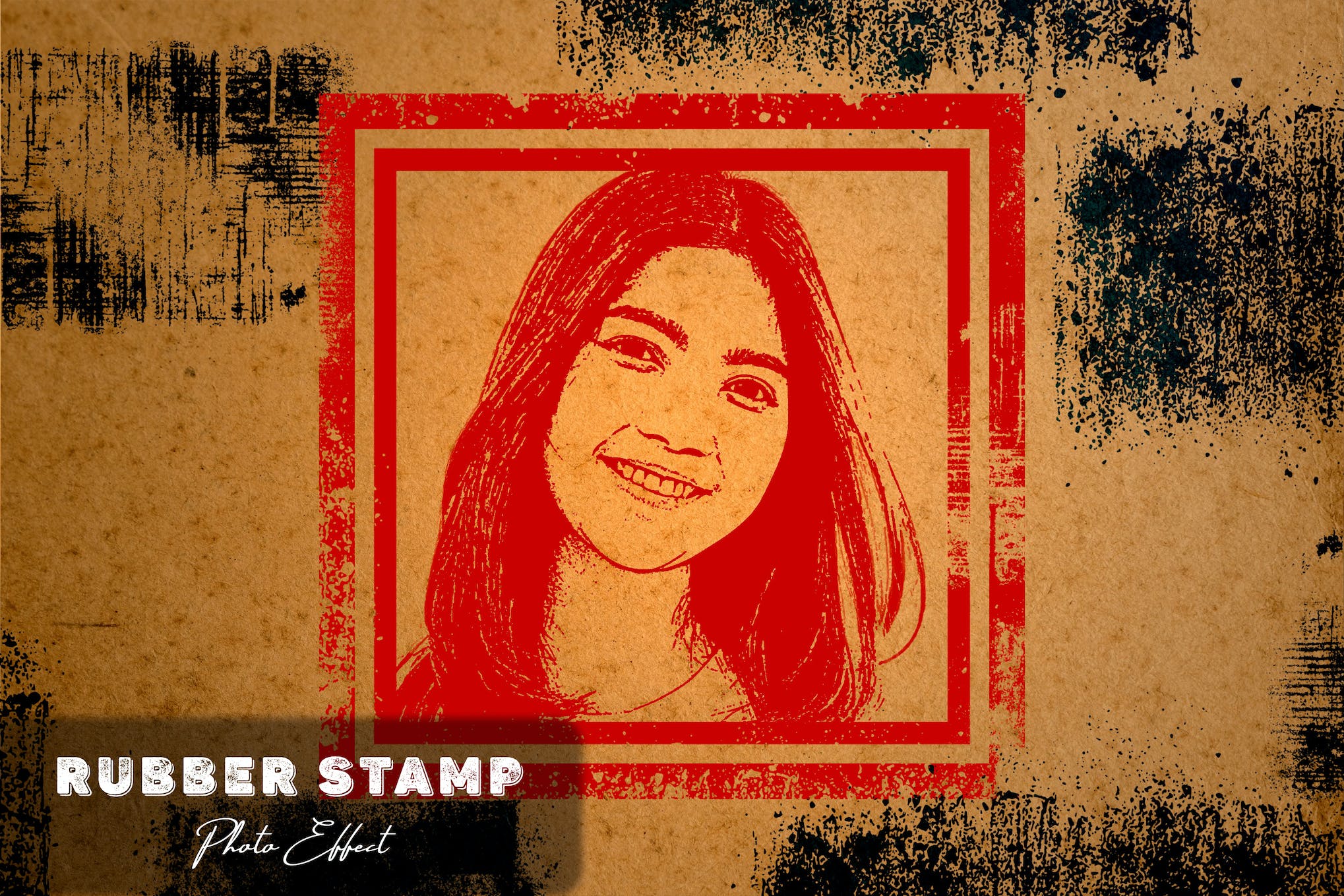 Rubber Stamp Photoshop Action