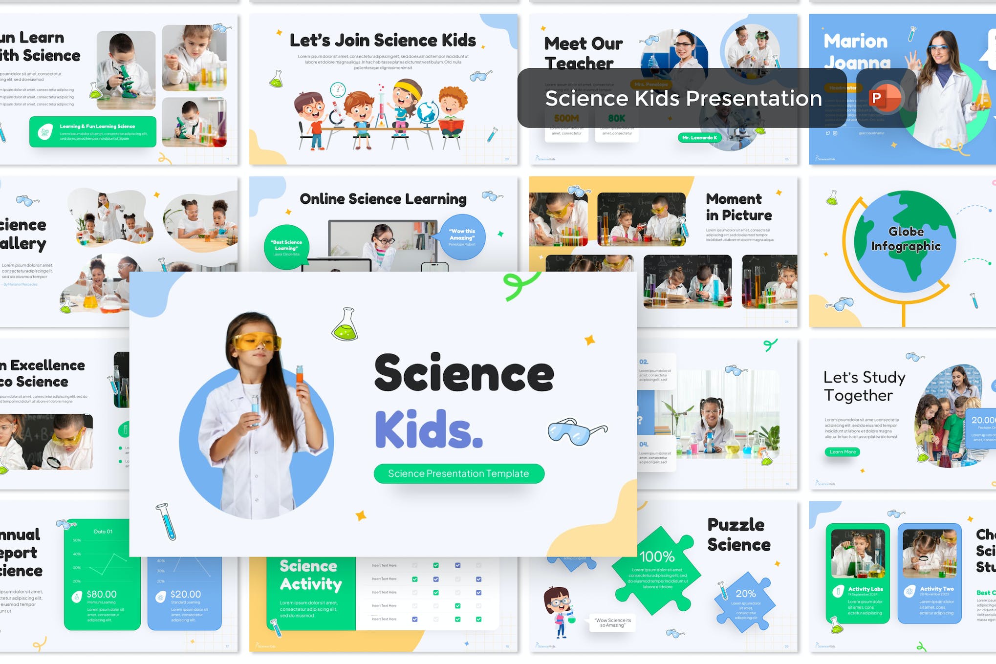 Science Kids PowerPoint Template