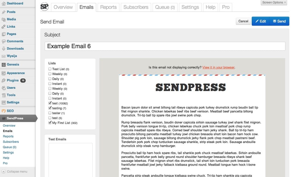 sendpress 2