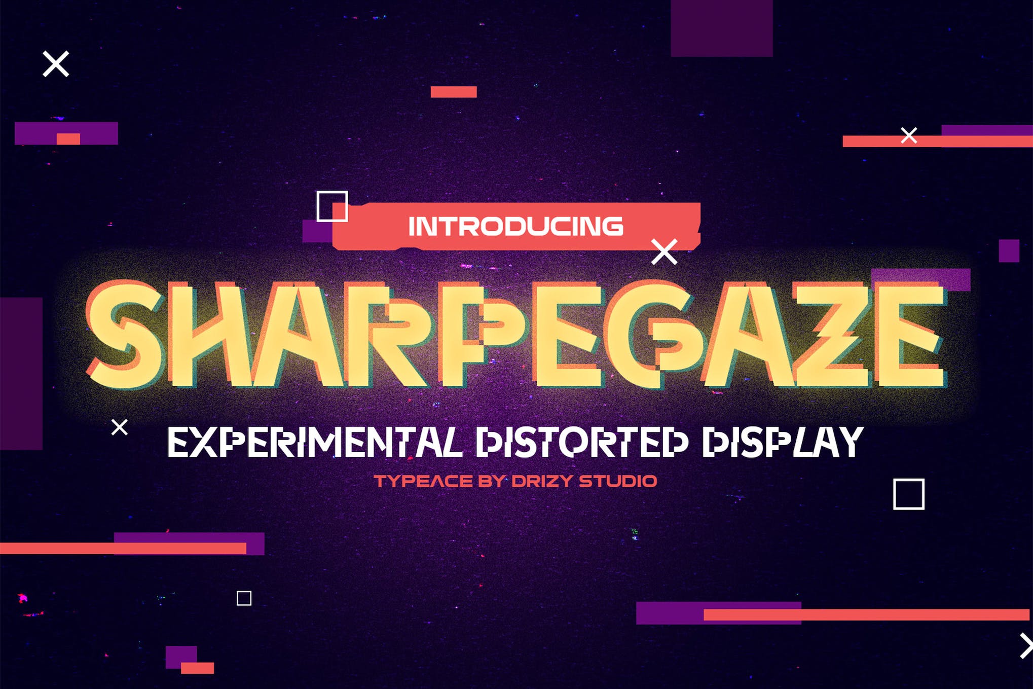 Sharpegaze Distorted Font