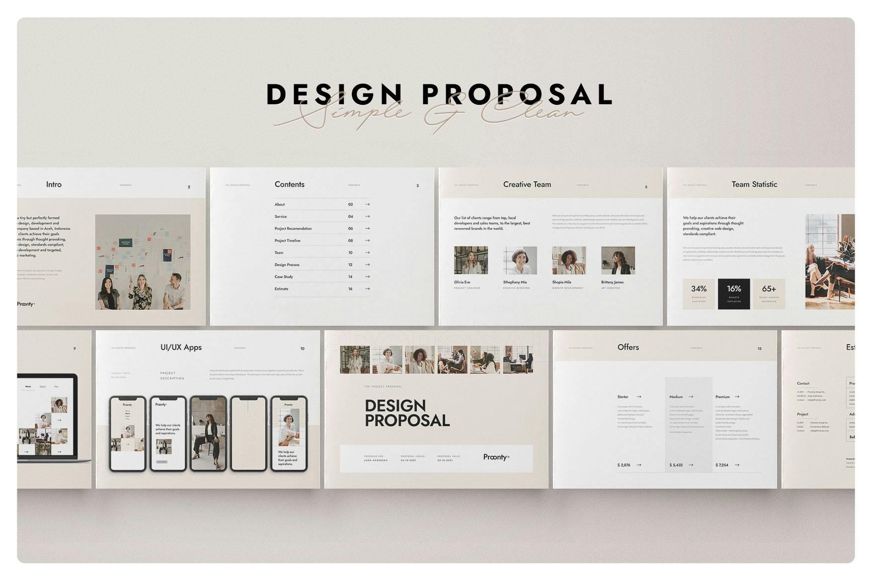 Simple & Clean Design Proposal Template