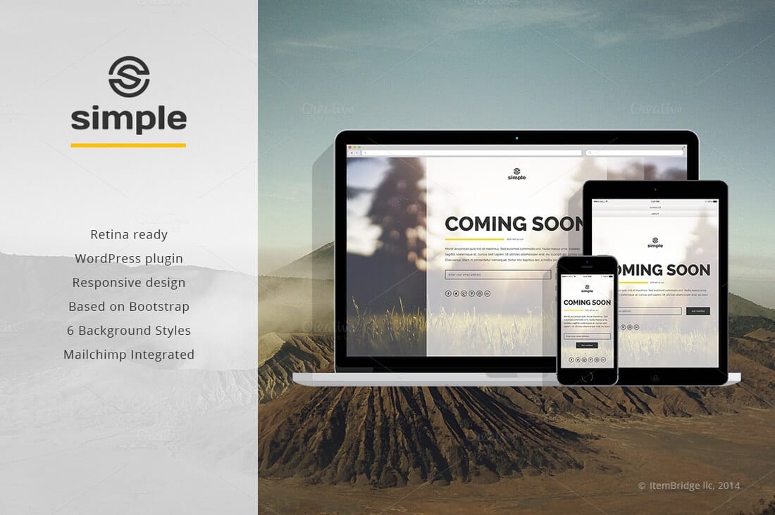 simple coming soon wordpress plugin