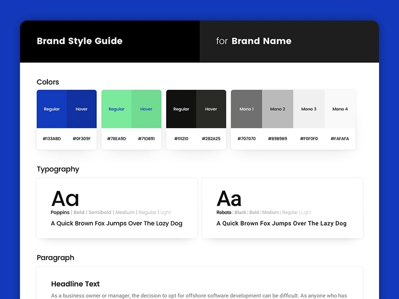 sketch style guide template