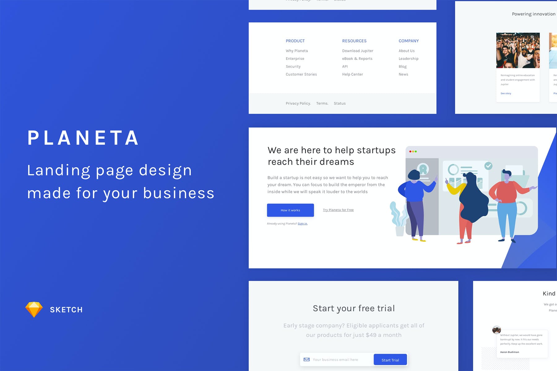 Sketch Web Design Template