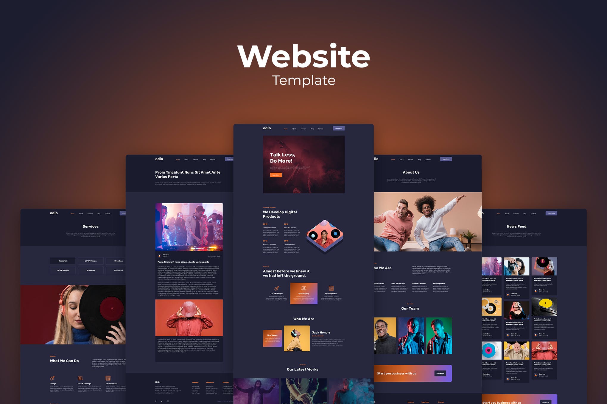 Website Homepage Design Template