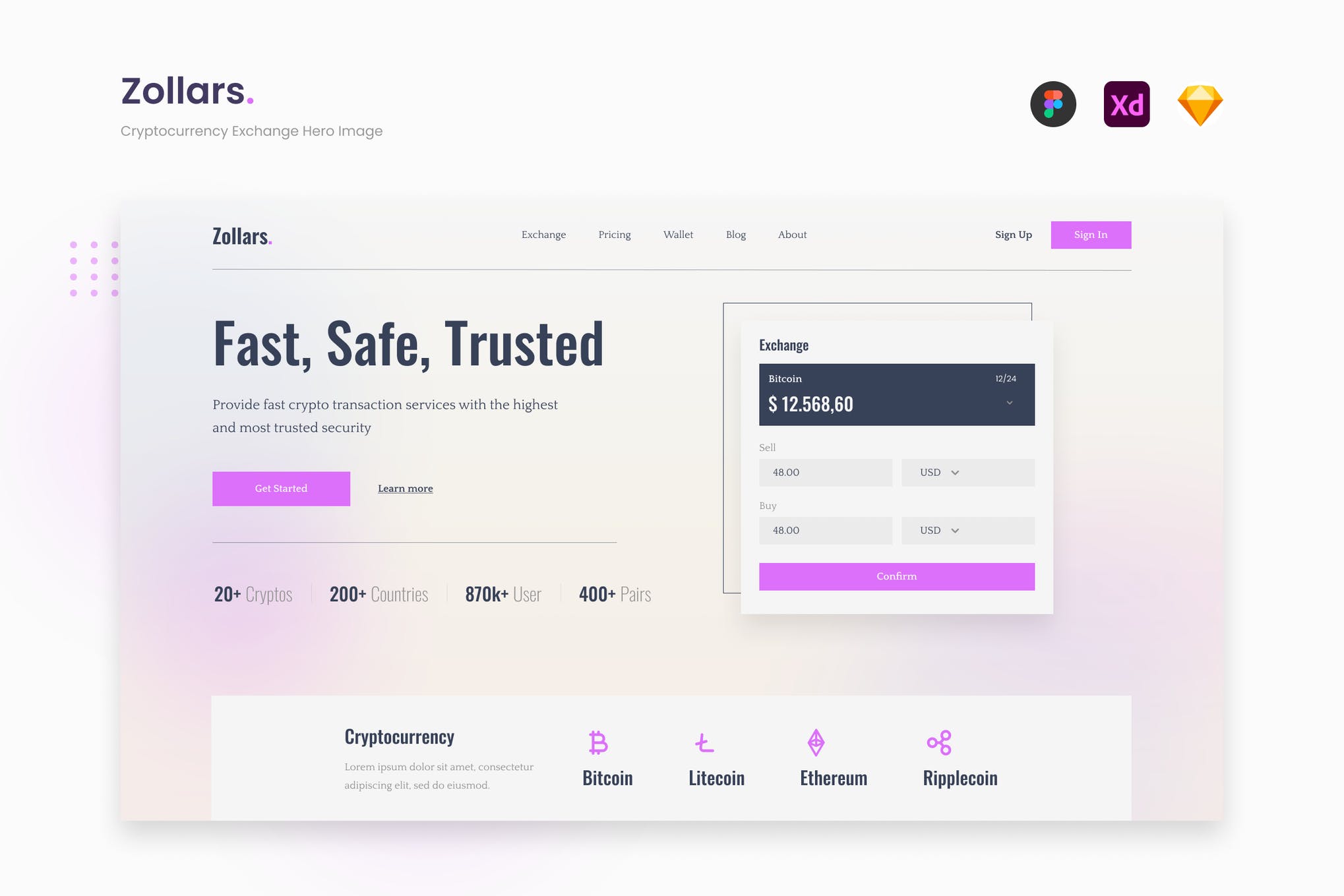 sketch website template