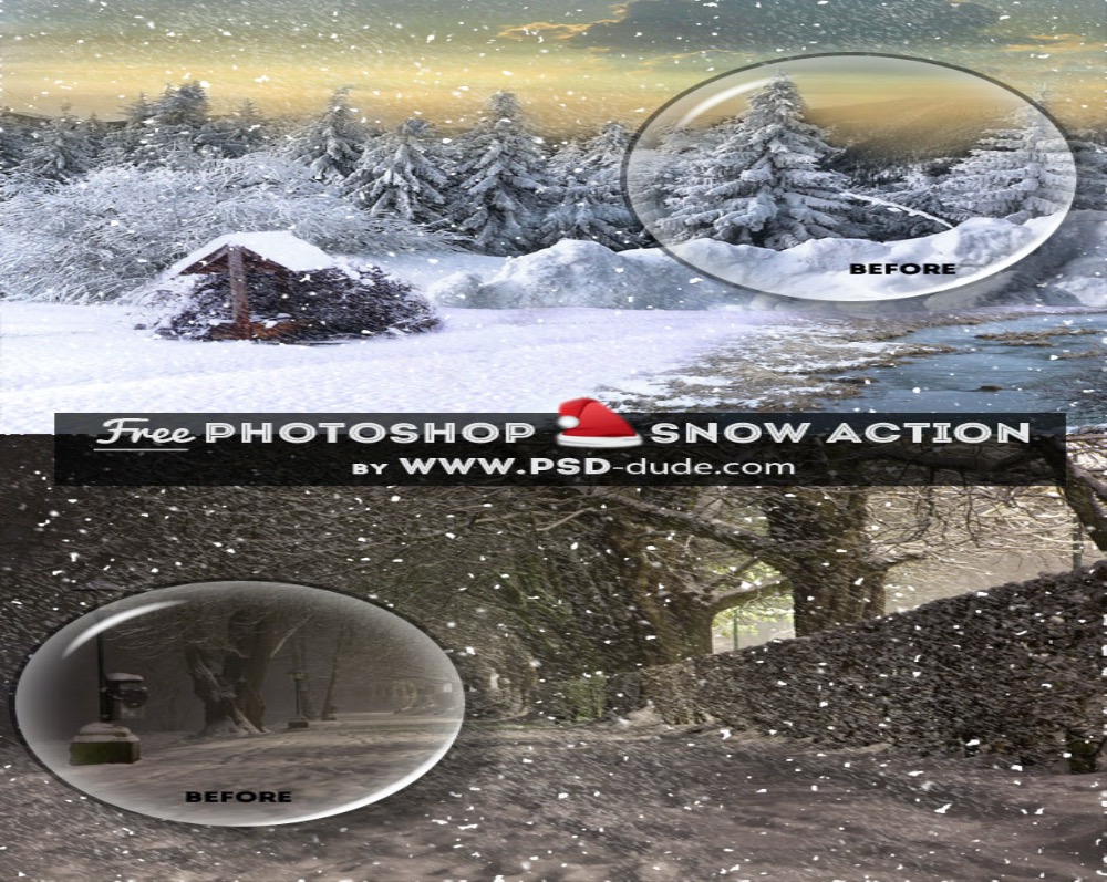 snowing effect photoshop