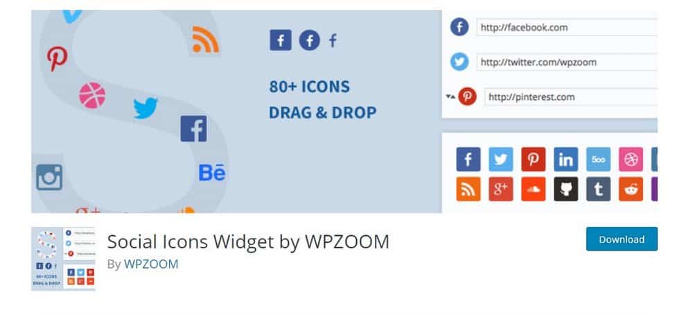 social icons widget