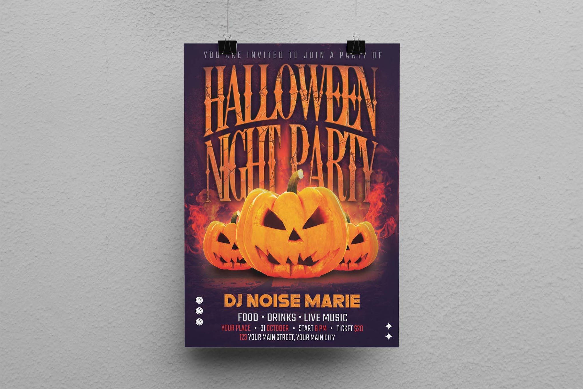 Spooky Halloween Party Flyer Template