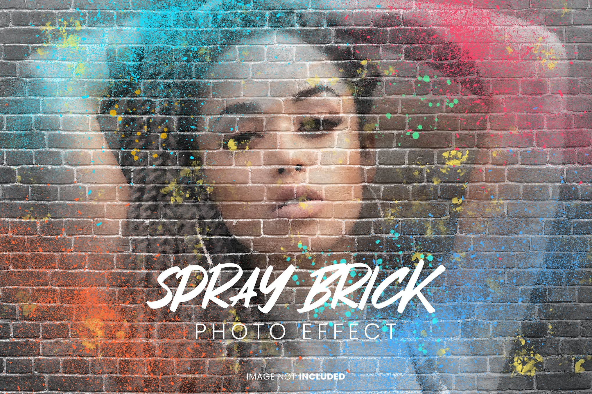 Spray Brick Photo Effect