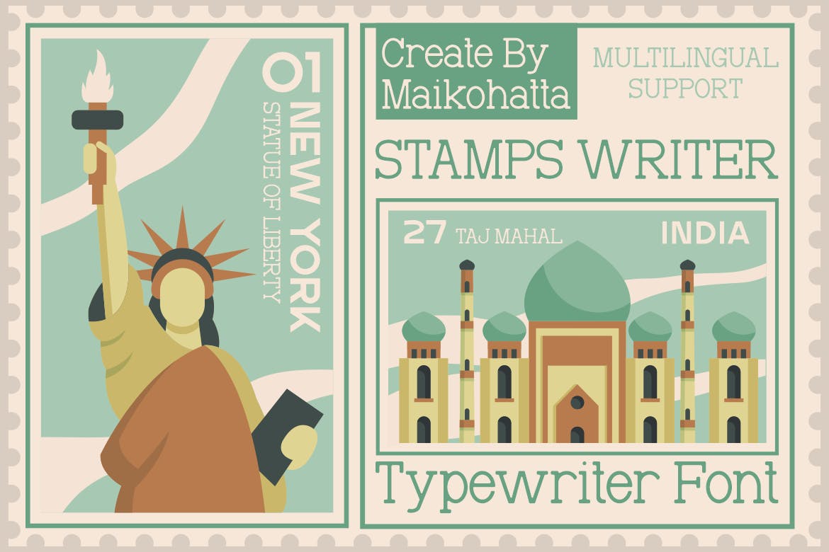 Stamps Writer Typewriter Font