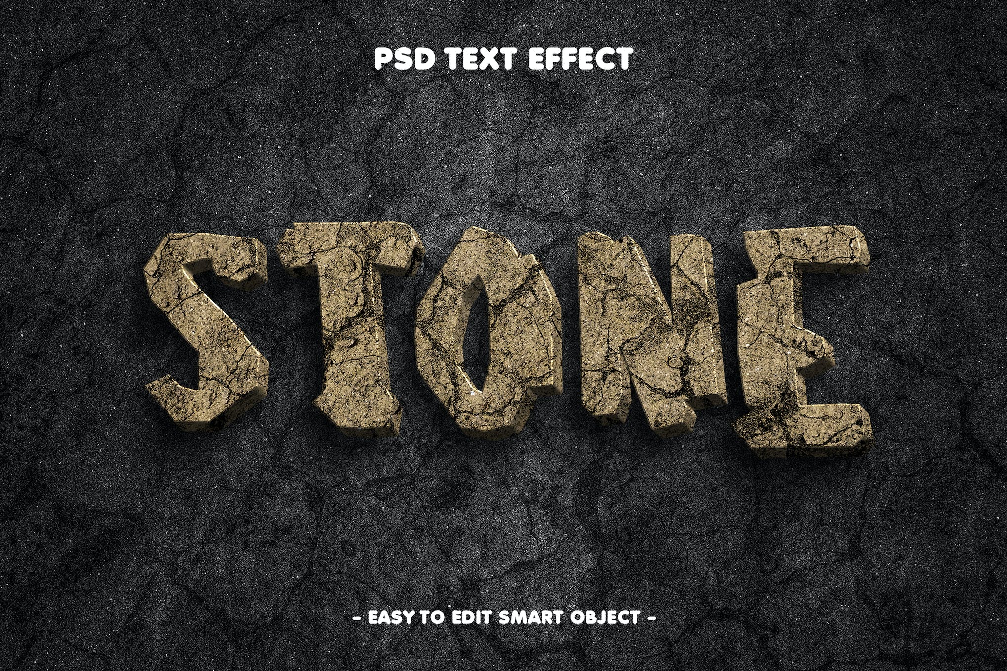 Stone Editable 3D Text Effect