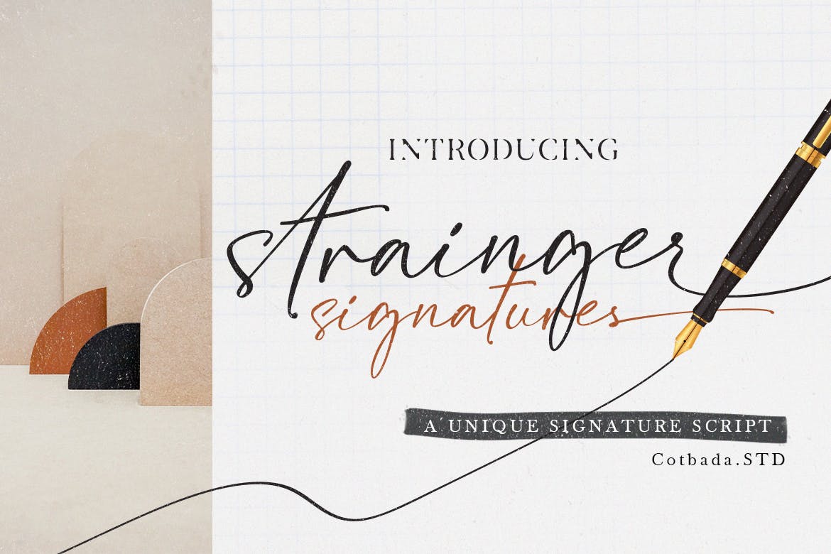 Strainger Unique Typeface