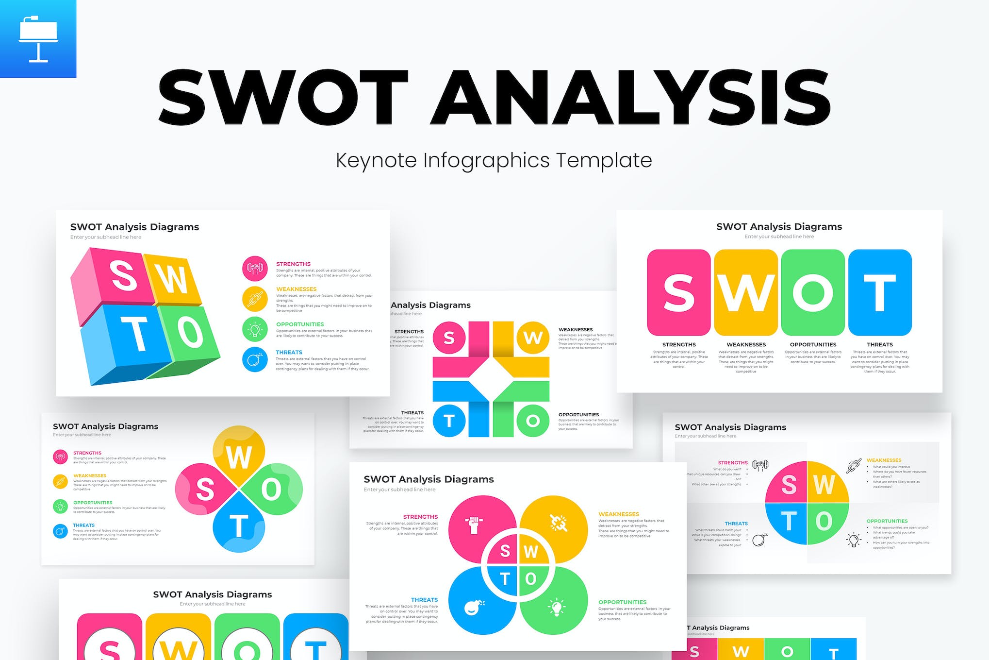 SWOT Analysis Keynote Infographics Template