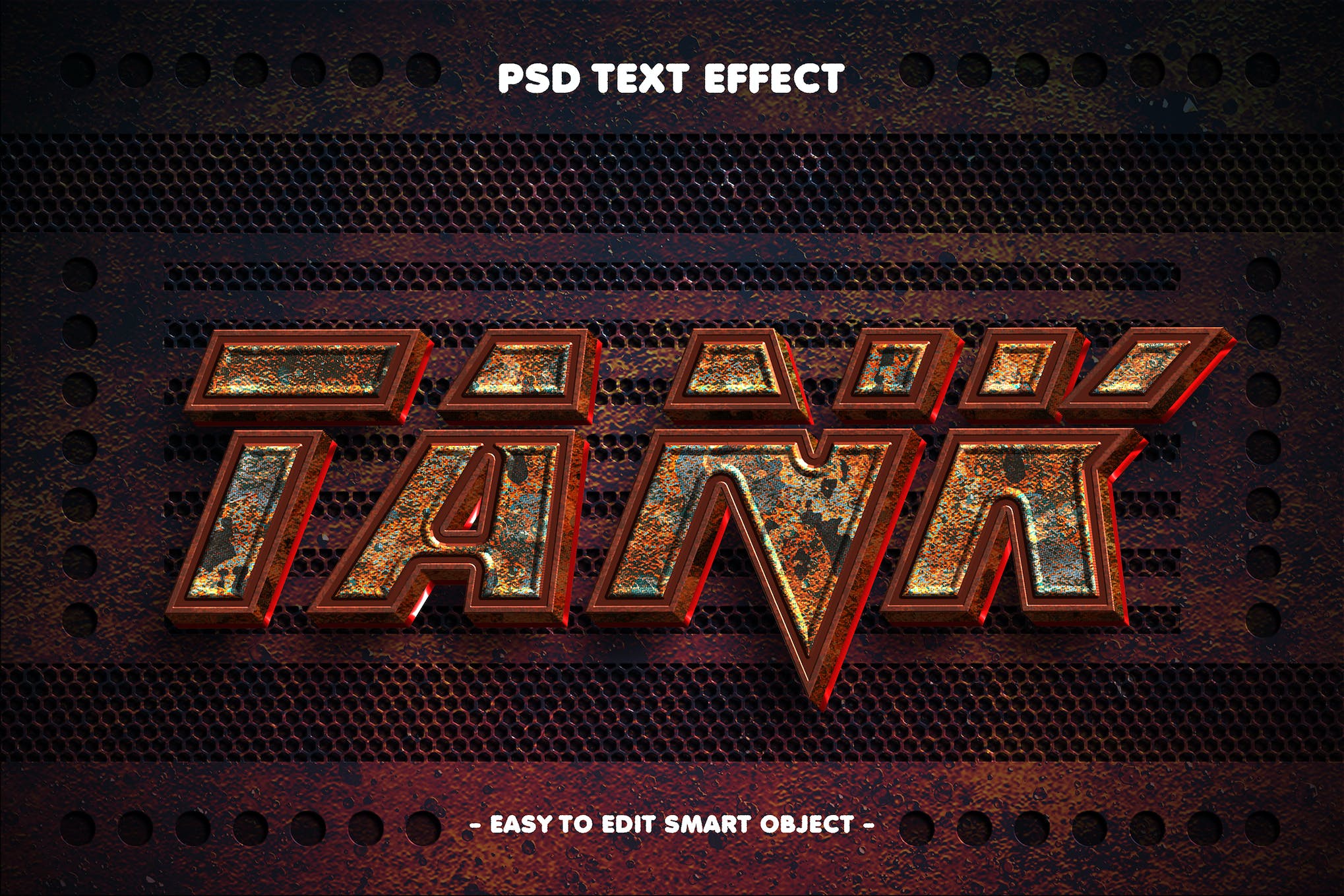 Tank 3D Text Effect Layer Style