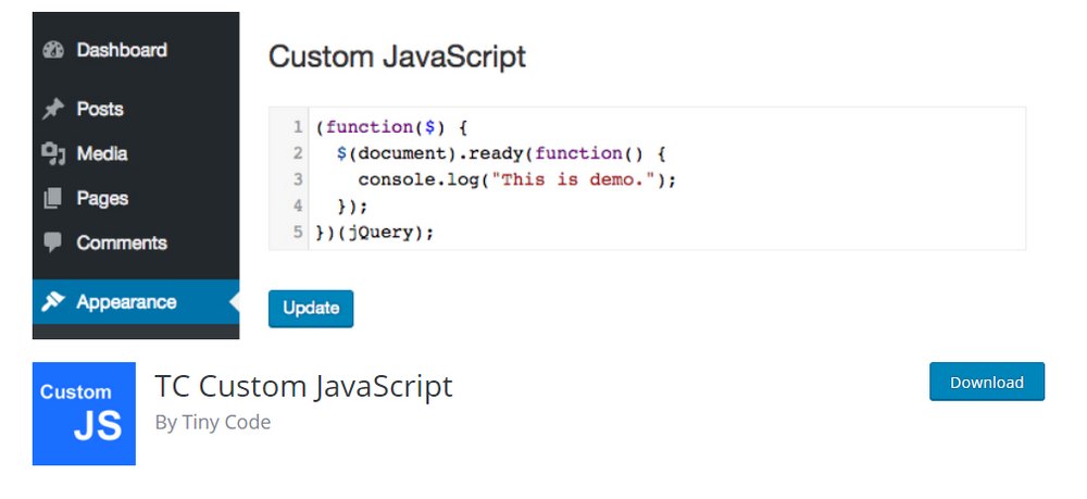 tc custom javascript