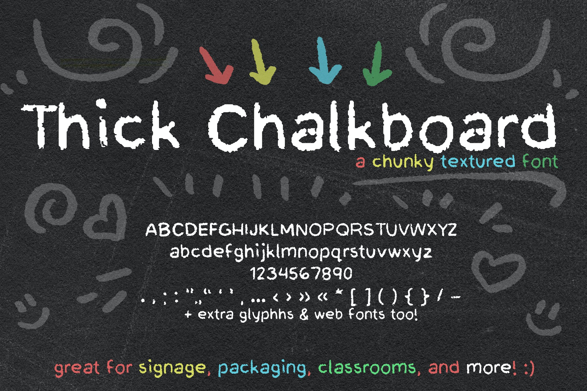 Thick Chalkboard Handwriting