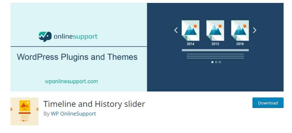 timeline history slider