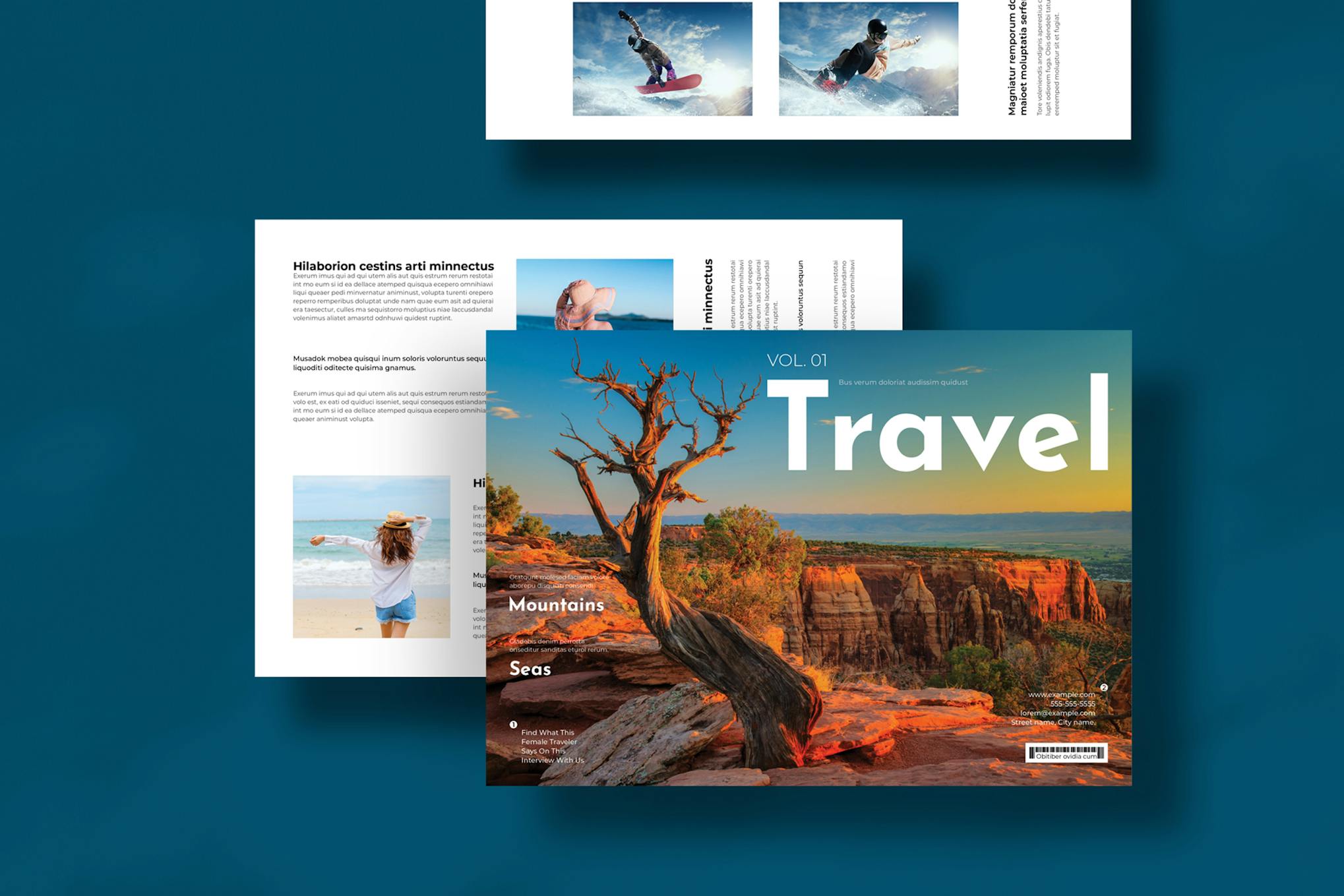 Travel Magazine InDesign Book Template