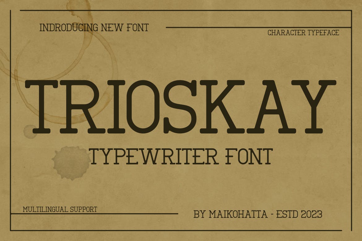 Trioskay Typewriter Font