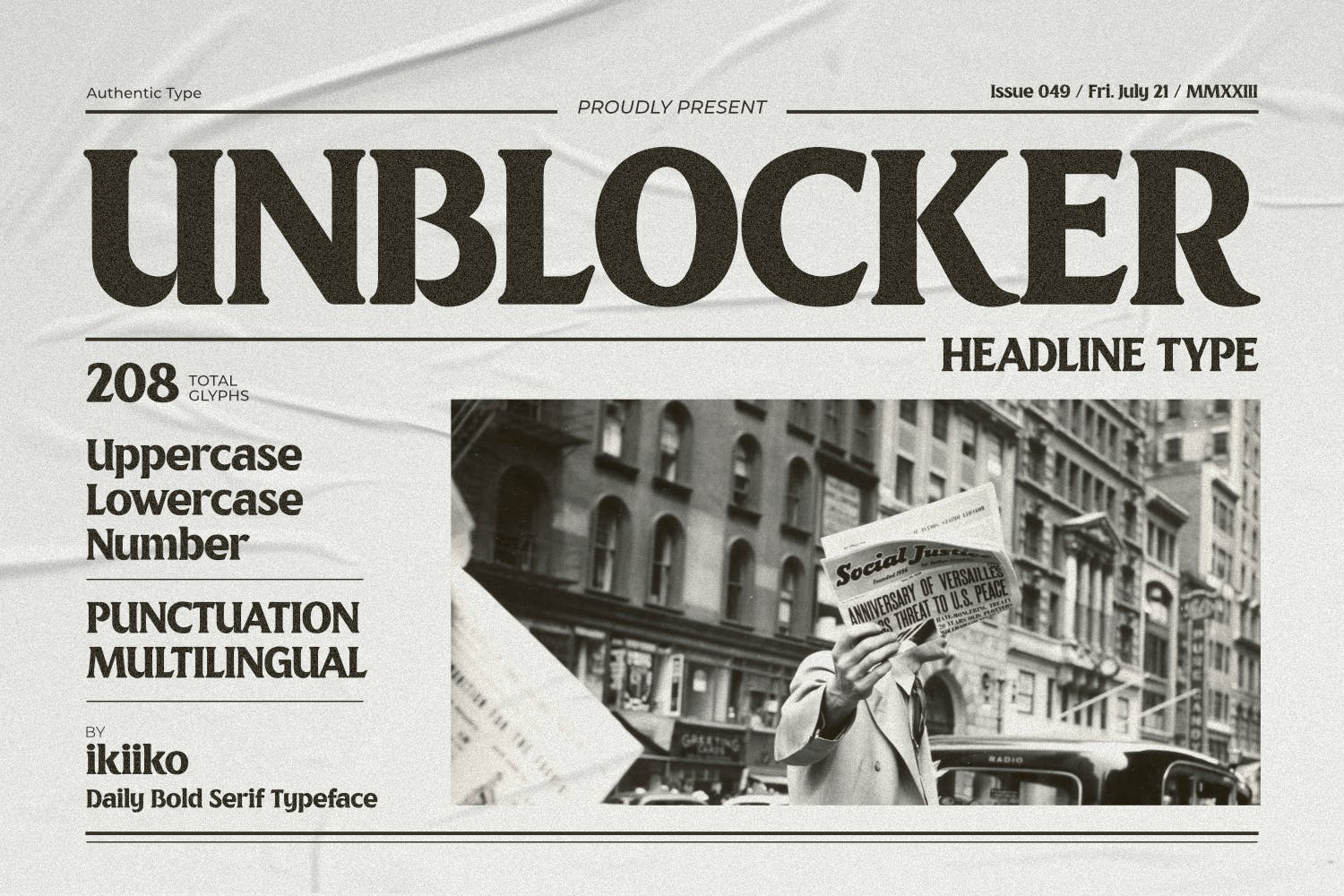 Unblocker Headline Typeface