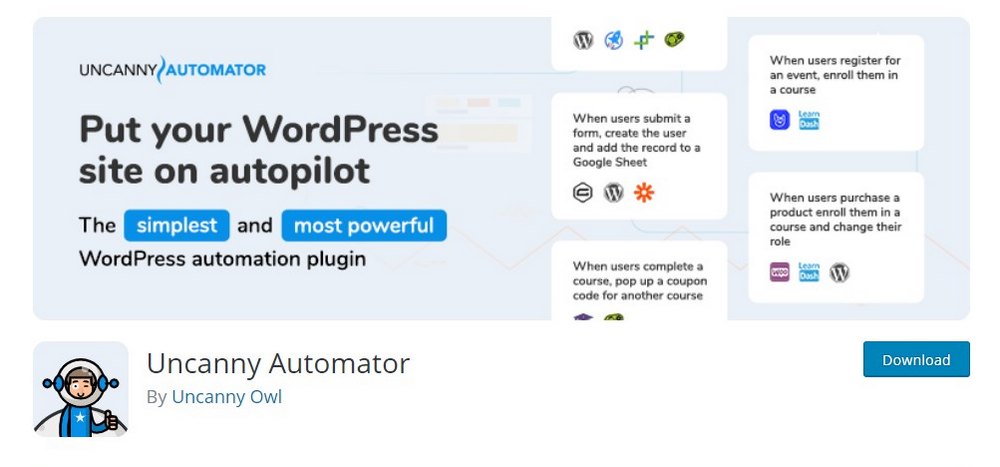 uncanny automator wordpress plugin