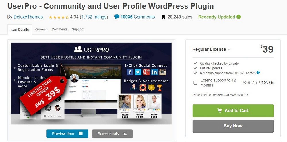 user pro plugin