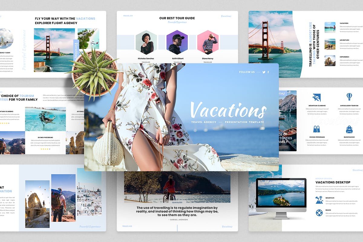 Vacations Travel Agency PowerPoint Template