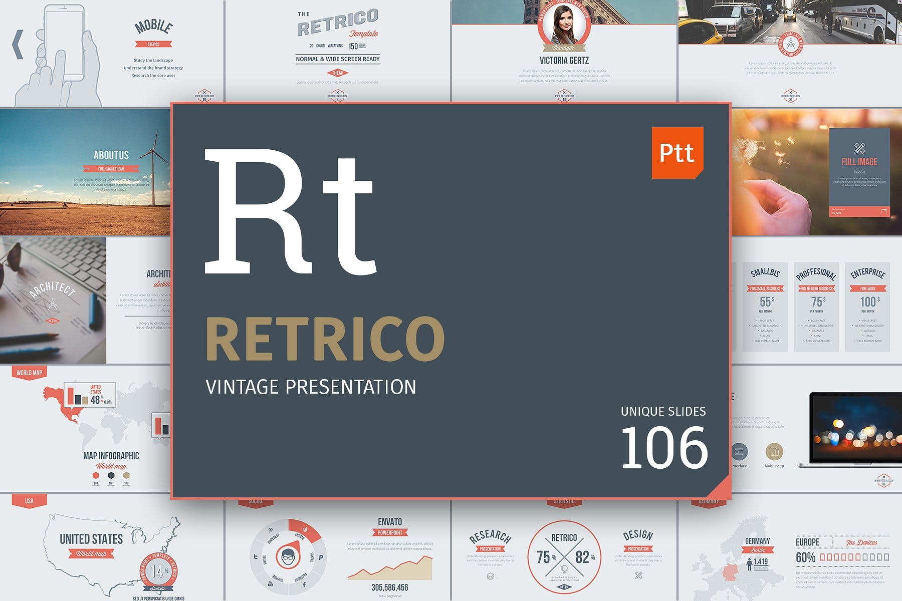 vintage PowerPoint templates