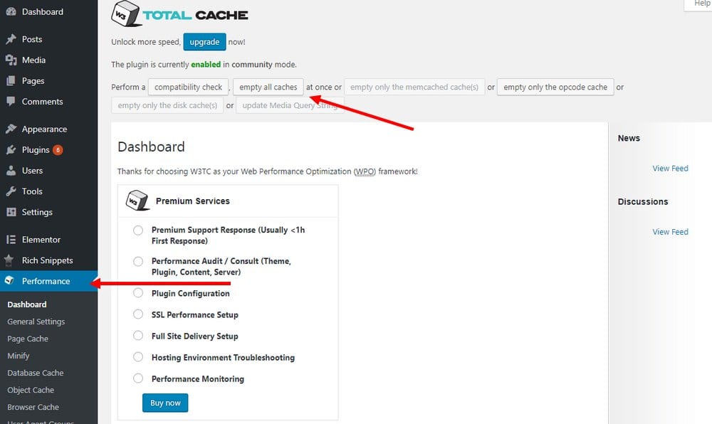 w2-total-cache-clear-cache