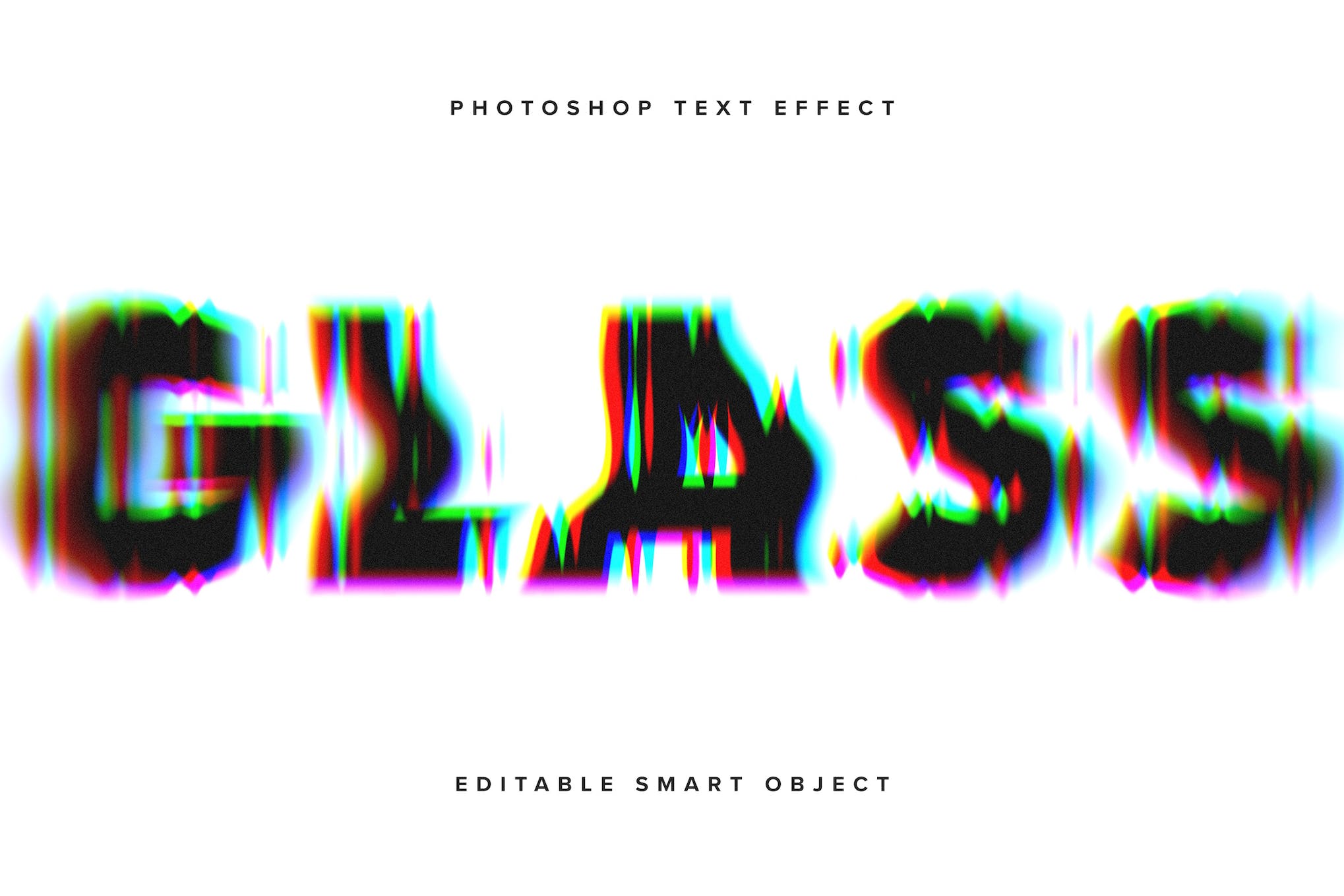 Warped Glass Texture Text Effect