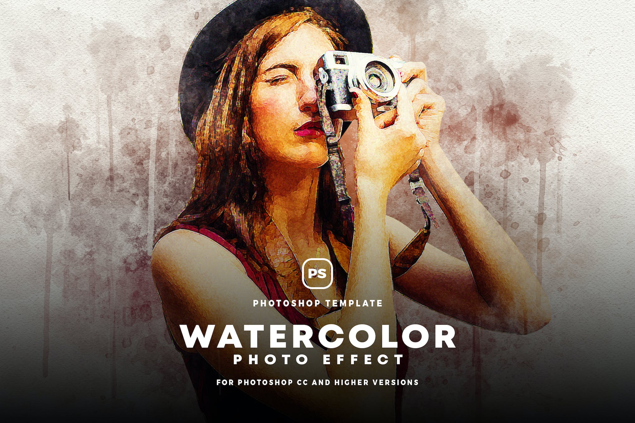 Watercolor Photo Effect PSD