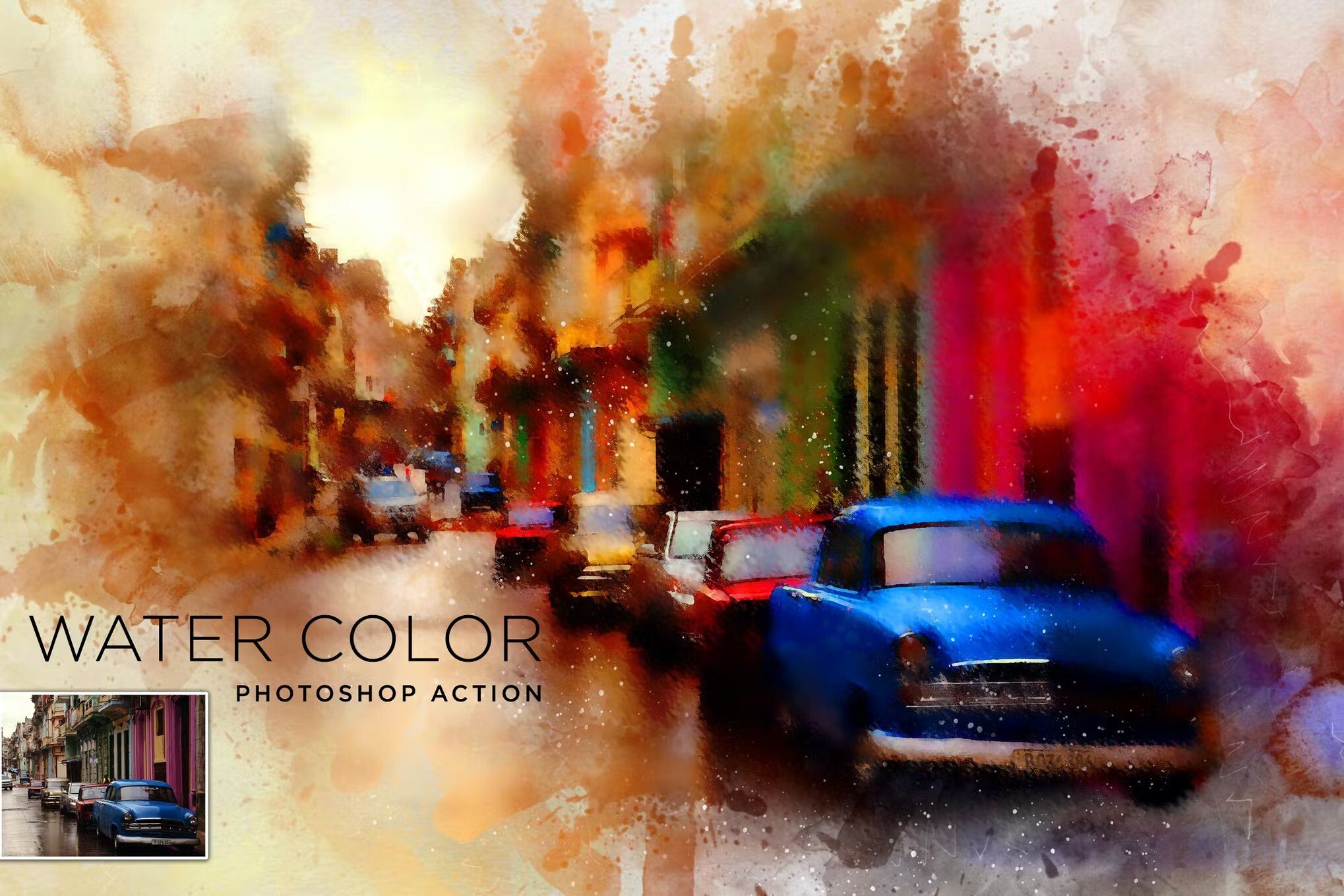 watercolor photoshop action