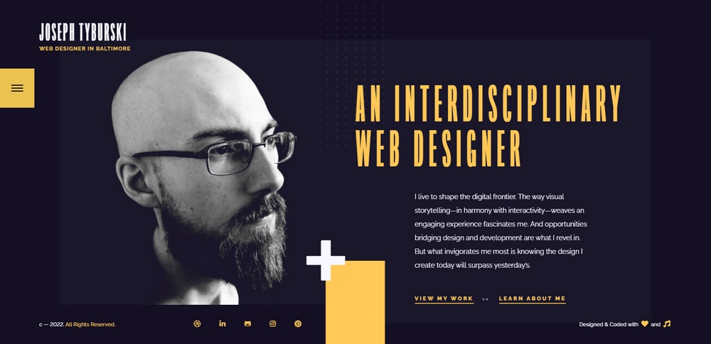 web designer portfolio example