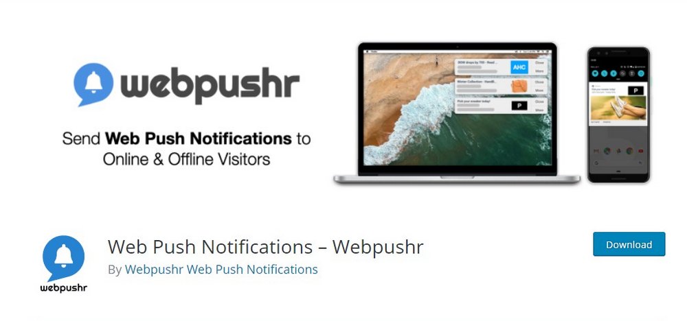 webpushr wordpress plugin