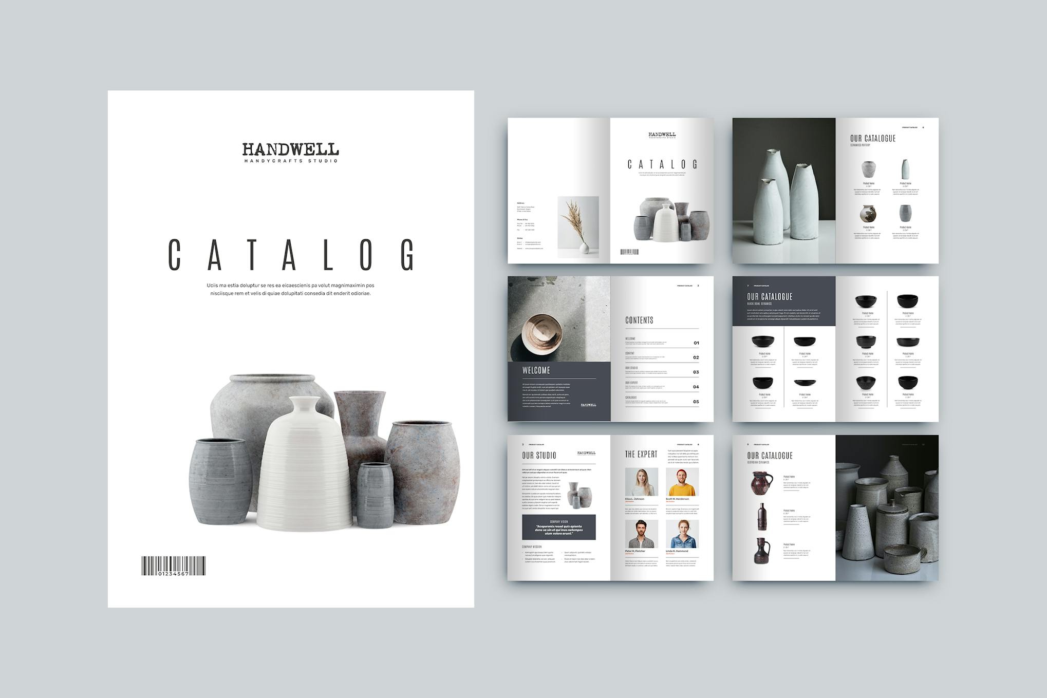 White & Grey Catalog Template