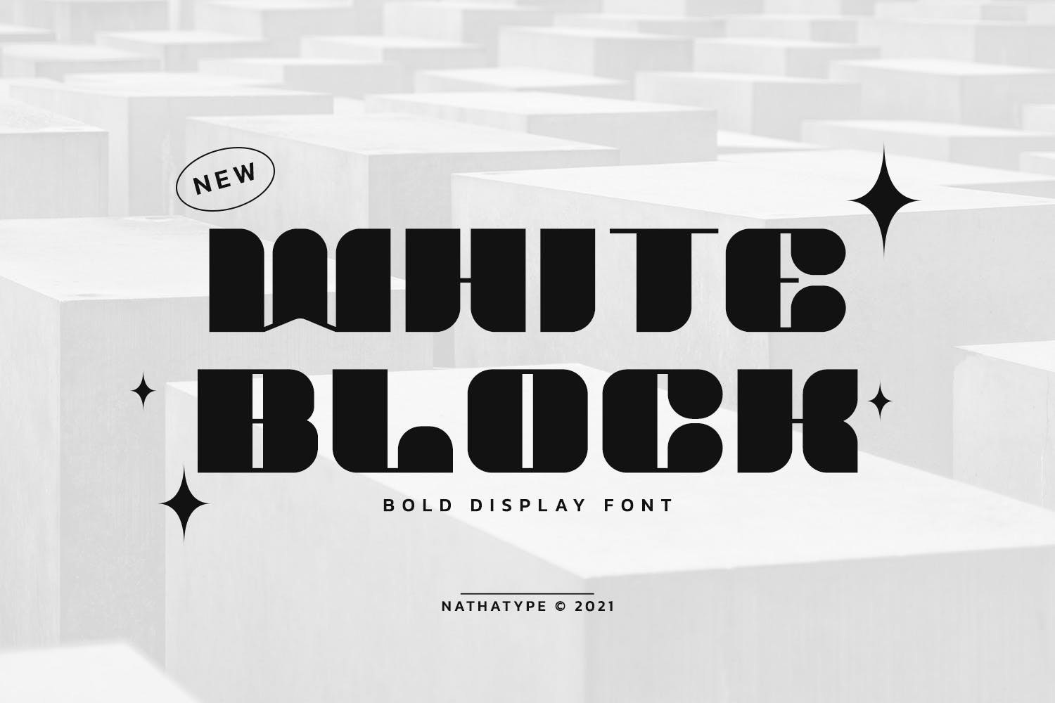 White Block Typeface